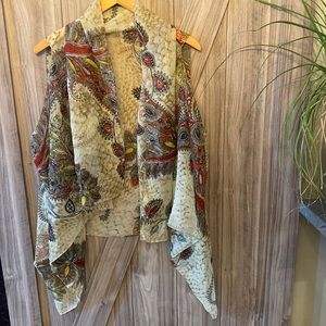 Chiffon convertible vest/scarf.